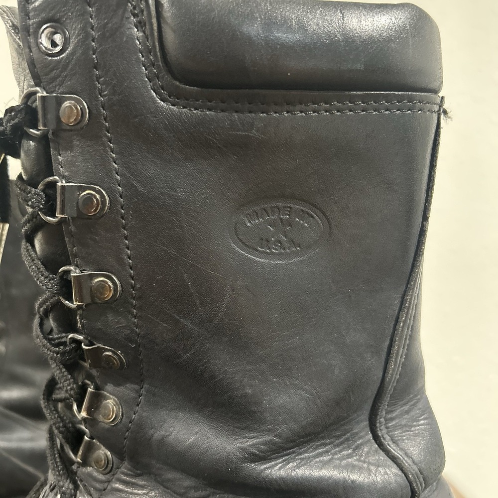 Vintage Matterhorn Leather GoreTex Combat Boots 9.5 N Black Made in USA Tactical - Picture 7 of 11
